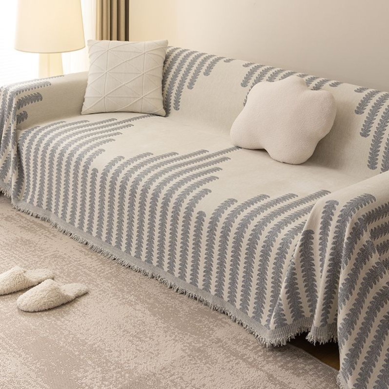 Housse De Canapé Réversible Chenille - Double Face, Lavable, Anti-griffes, Taille 1 Place - 10