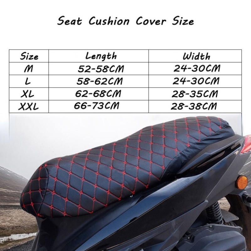 3D Leather Motorcycle Seat Cover Universal Waterproof Scooter Seat