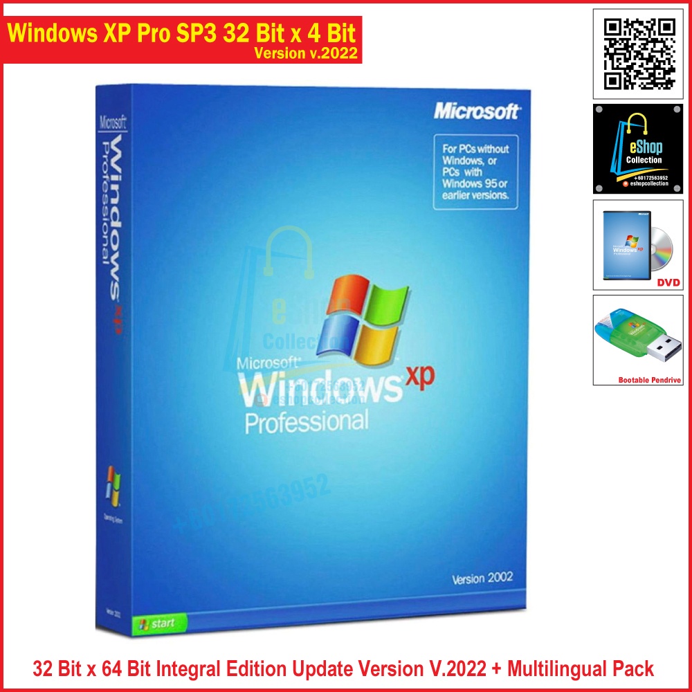 Windows XP Pro Service Pack3 32 Bit x 64 Bit Integral Edition Update ...