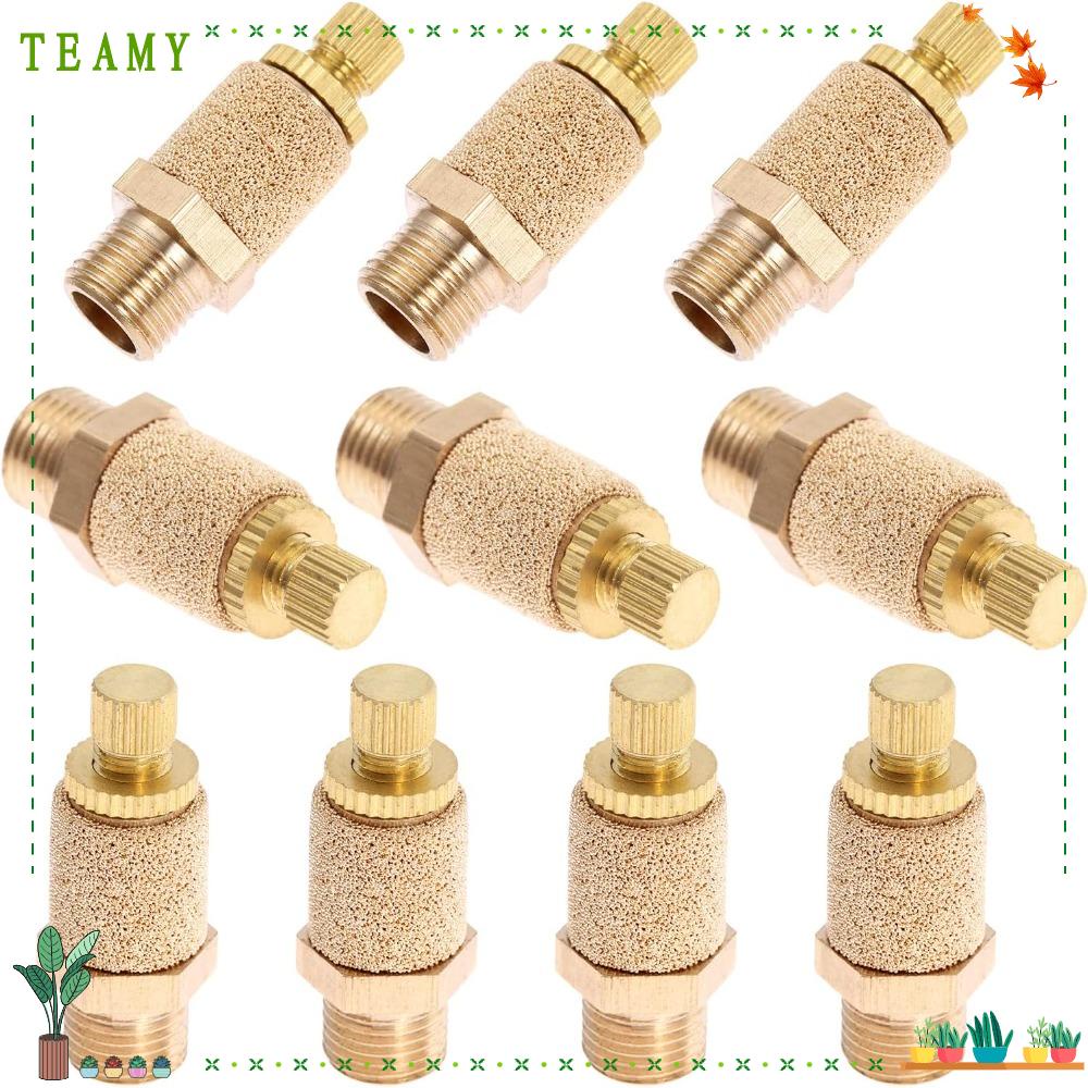 TEAMY 10PCS Air Pneumatic Mufflers, 1/8" NPT Pneumatic Solenoid, Valve