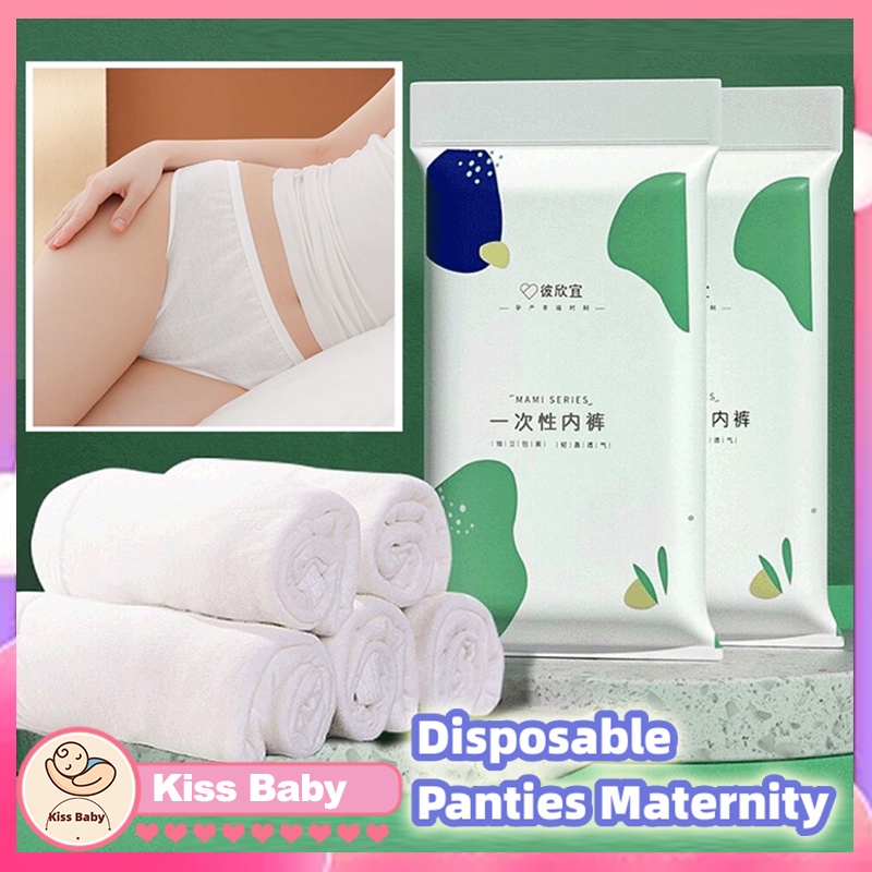 5Pcs Women/man Non-Woven Cotton Underwear Postpartum Travel