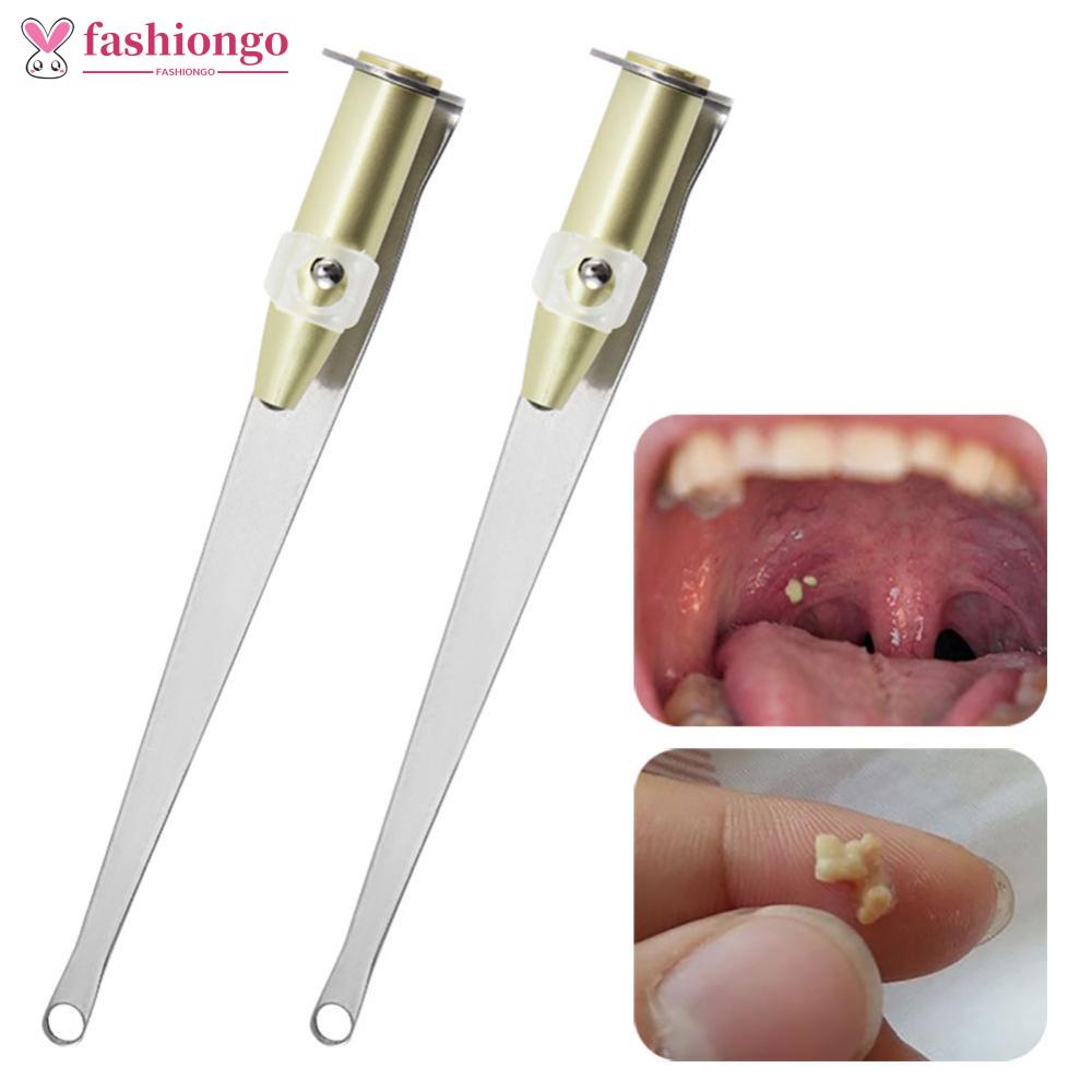 FASHIONGO Tonsil Stone Removal Tool LED Light Stainless Steel Remover