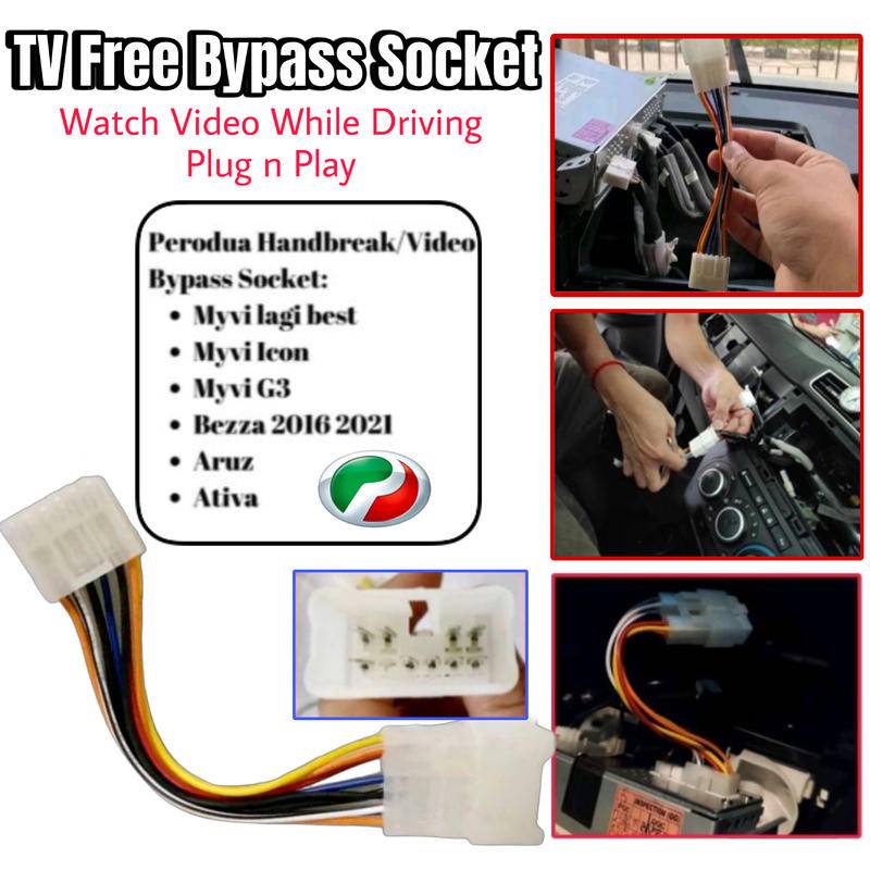 Perodua Axia Alza Bezza Myvi Ativa Aruz ByPass Car Cable Video In
