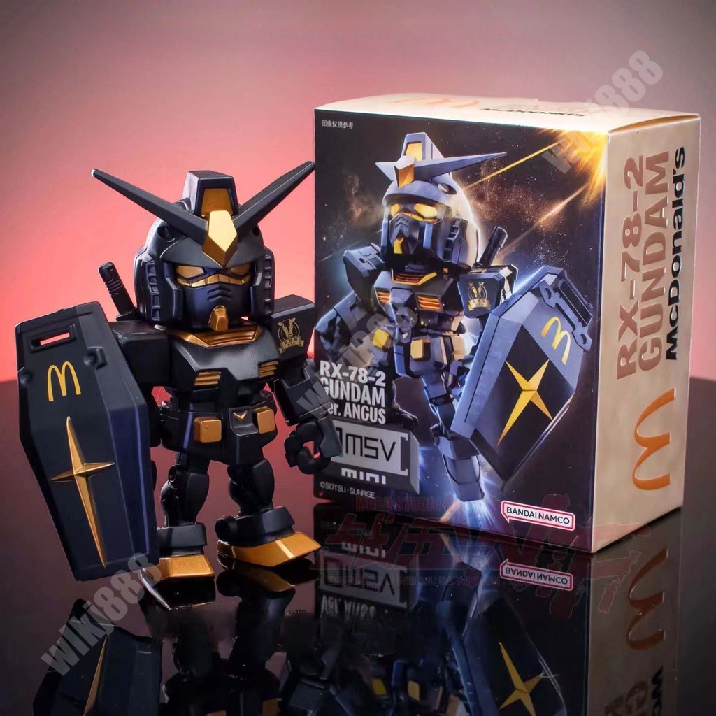 Mini Qmsv Mcdonalds Gundam Namco Limited Edition Black Gold Rx 78 2