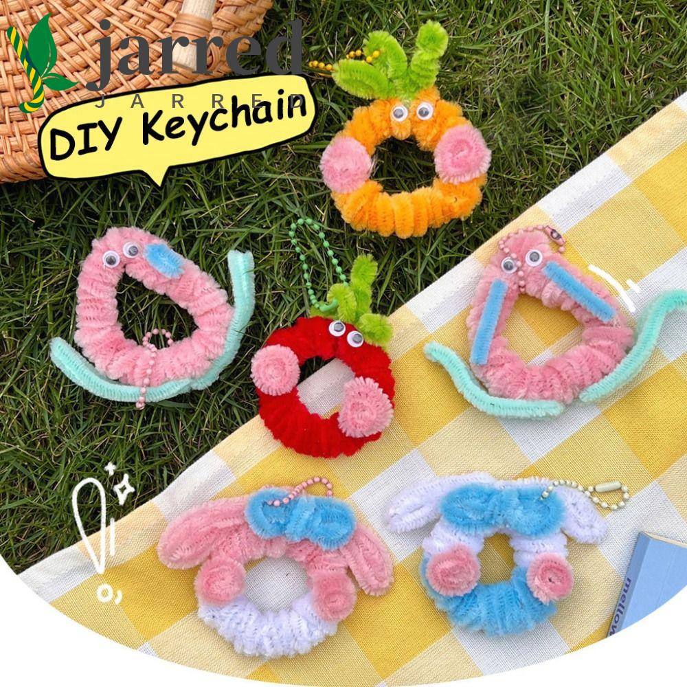 JARRED Plush My Melody Keychain, Pipe Cleaner Stems Wired Sticks