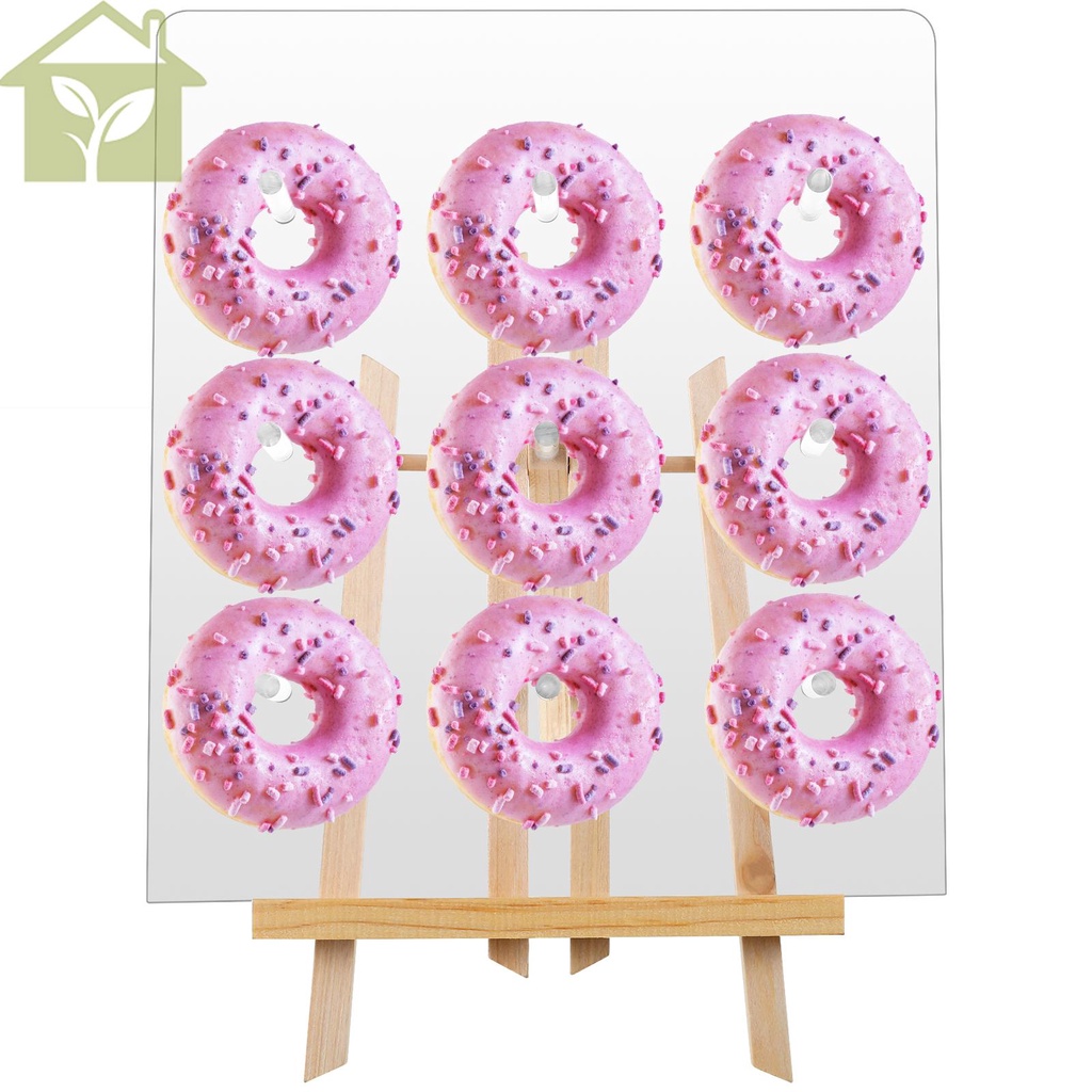 Square Donut Wall Display Stand Clear Acrylic Doughnut Bagel Holder