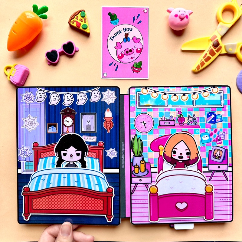 Toca Life World Quiet Book Toca Boca Wednesday and the Witch dress up ...