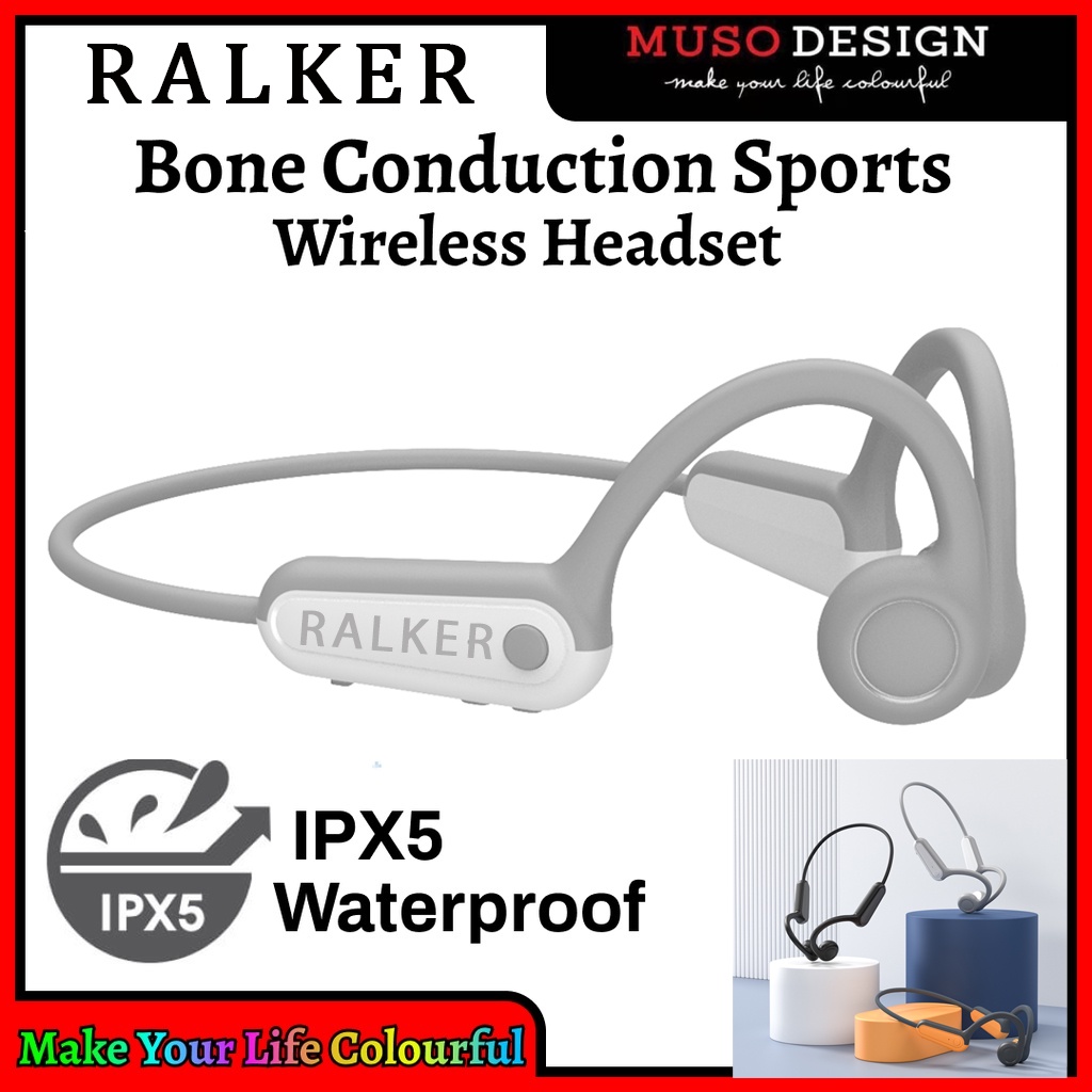 RALKER B8 Bone Conduction Bluetooth Headphone Sports Earphone