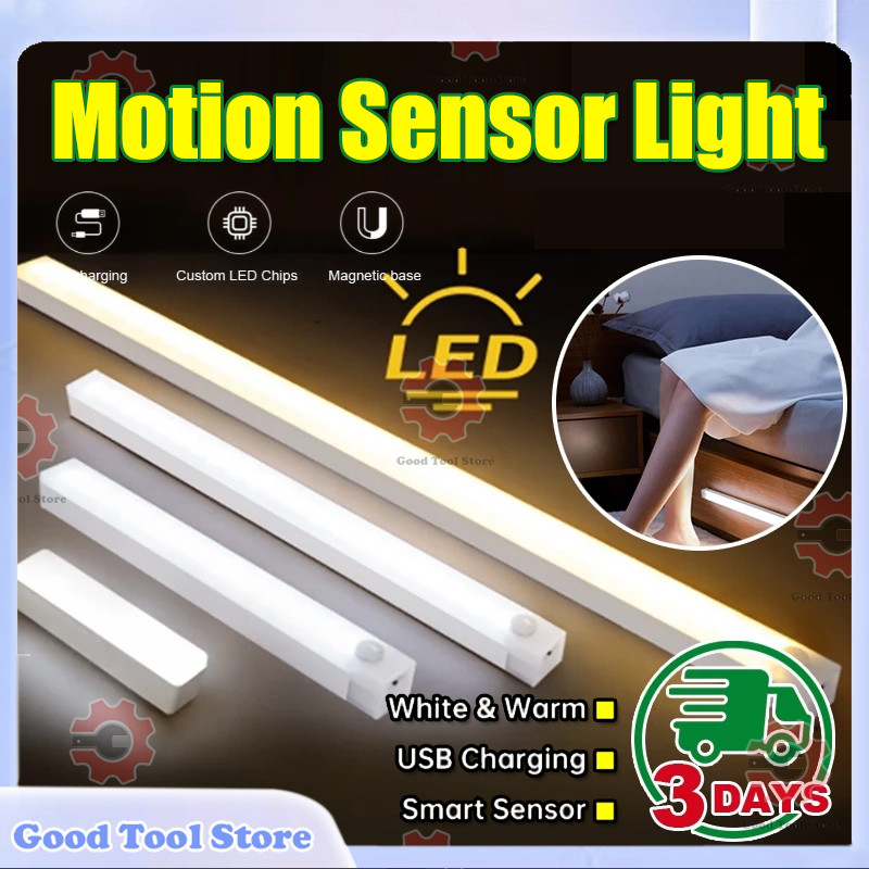 Lampu Raya Motion Sensor Light LED Wireles Night Light USB Rechargeable ...