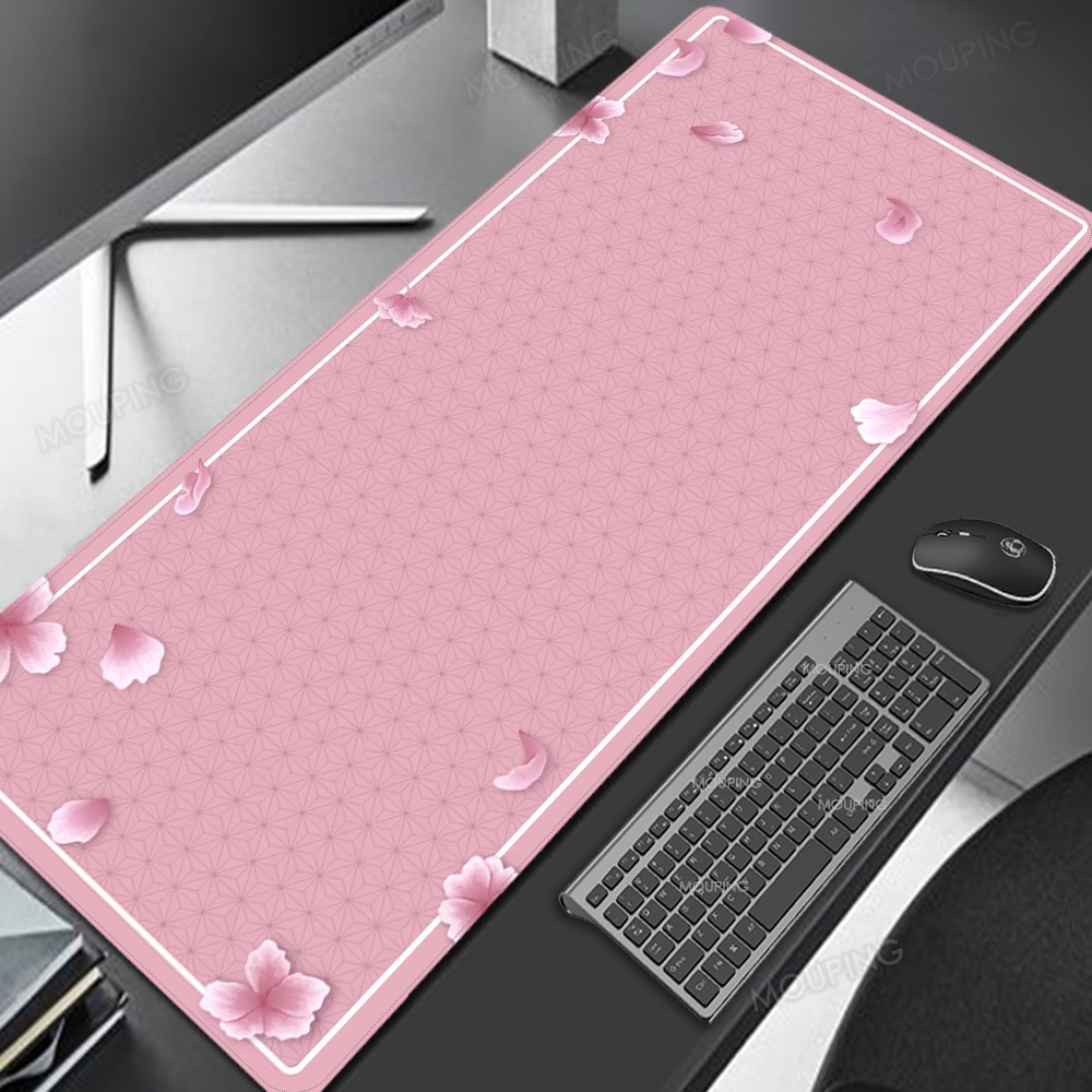 Demon Pink Deskmat Red Cherry Blossom Mouse Pad Xxl Table Mat Big ...