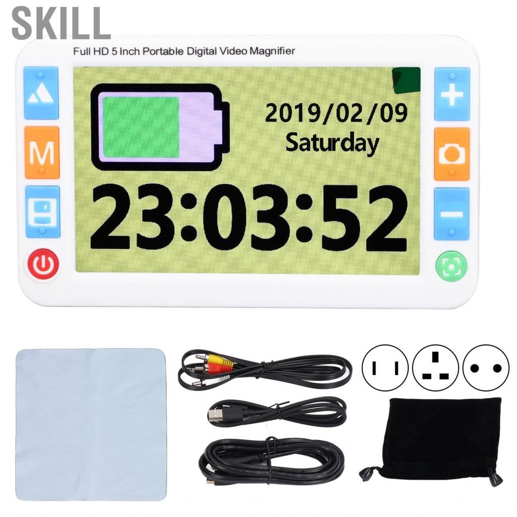 Skill Electronic Video Magnifier Voice Prompt Function Rechargeable