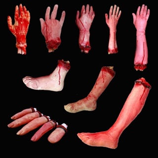 Halloween Simulation Fake Hand with Cloth Arm Realistic Bloody