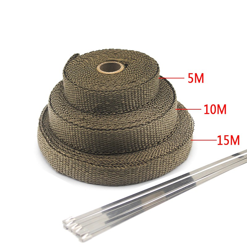 5/10/15M Car Moto Heat Shield Wrap Turbo Exhaust Heat Tape Wrap Pipe