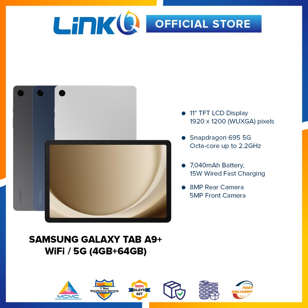 Samsung Galaxy Tab A9+ (WiFi/5G) Tablet Original 1 Year Warranty by
