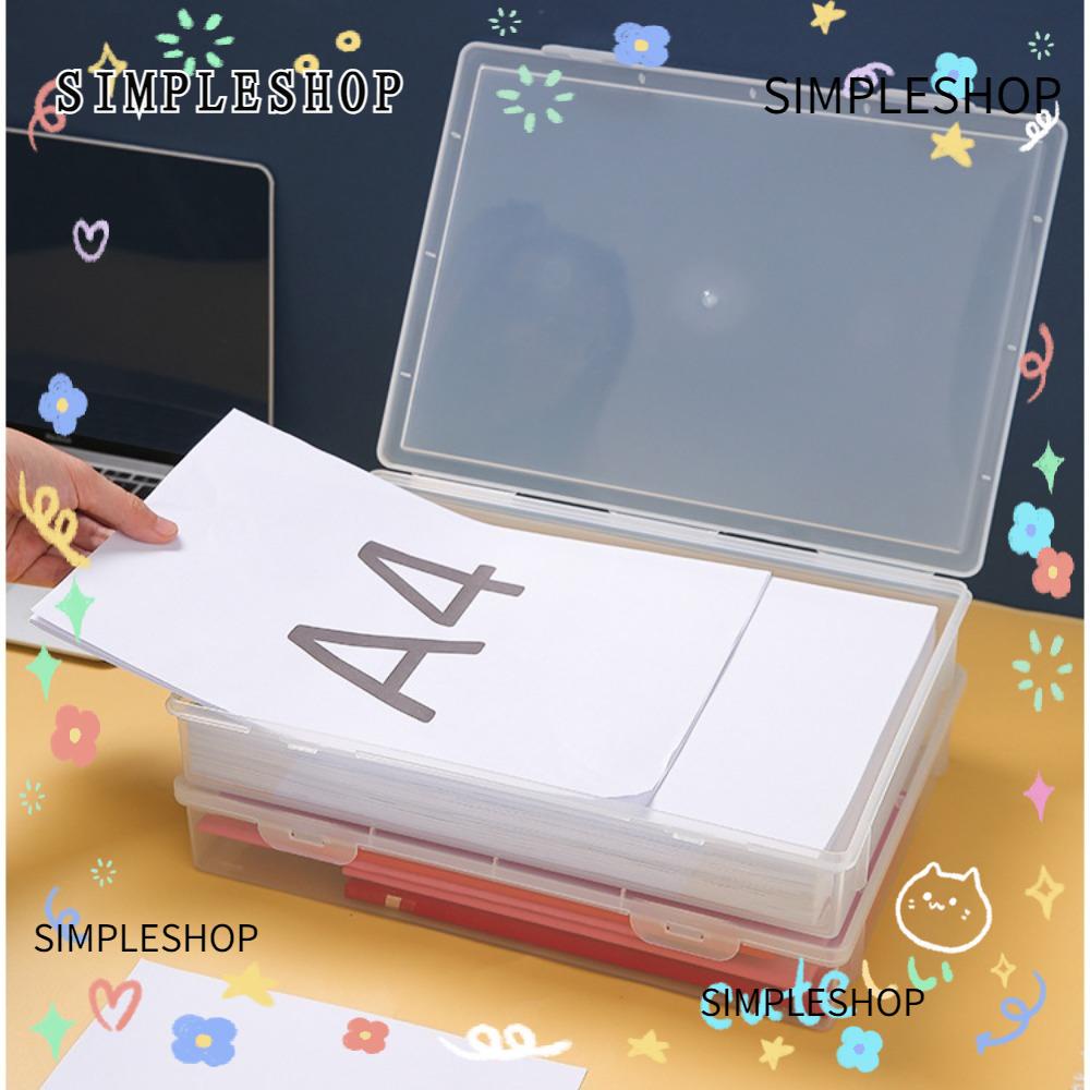 SIMPLESHOP Document Organizer, Square Shape Plastic Certificate File ...