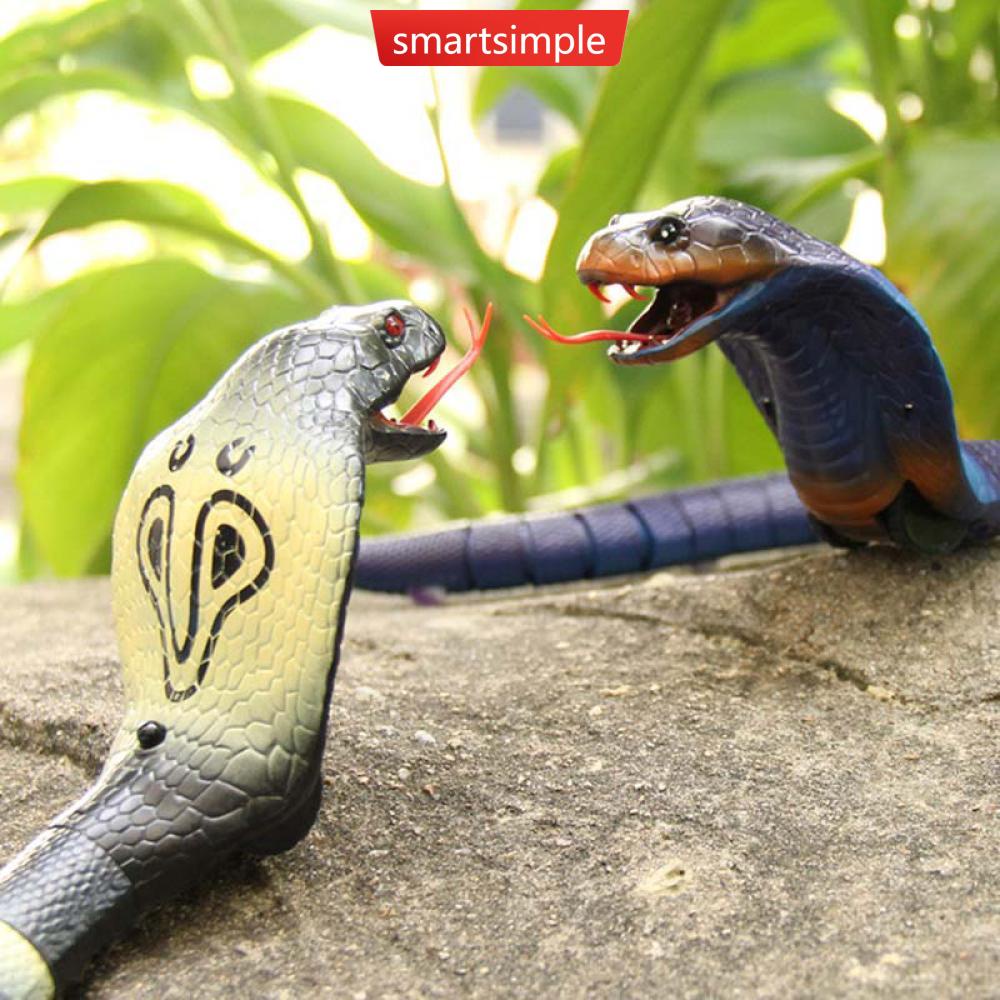 SMARTSIMPLE Lifelike Realistic Remote Control King Naja Cobra Long Range Chargeable Snake Toy