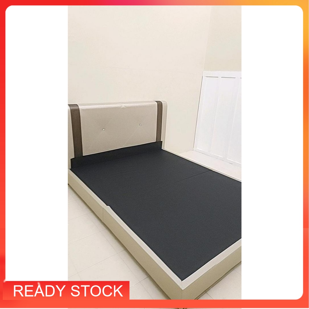𝙏𝙀𝙍𝙈𝙐𝙍𝘼𝙃 Single / Super Single / Queen / King B Katil Kulit PVC Emas ...