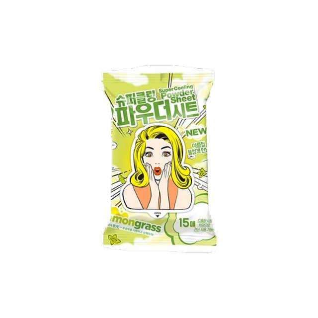 Miss Sasa Super Cooling Powder Sheet Lemongrass 15 sheets x 2pack