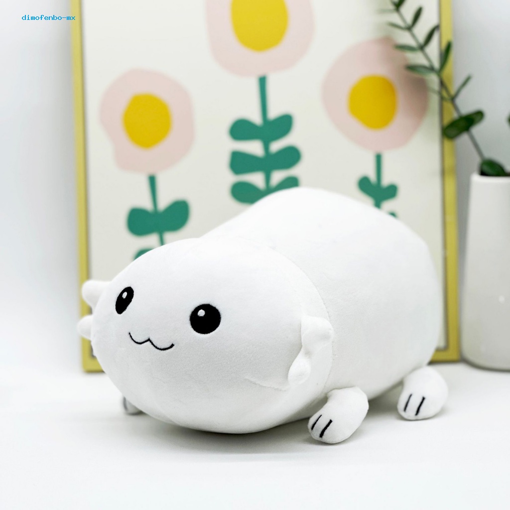 dim Realistic Axolotl Toy White Axolotl Stuffed Toy Adorable White