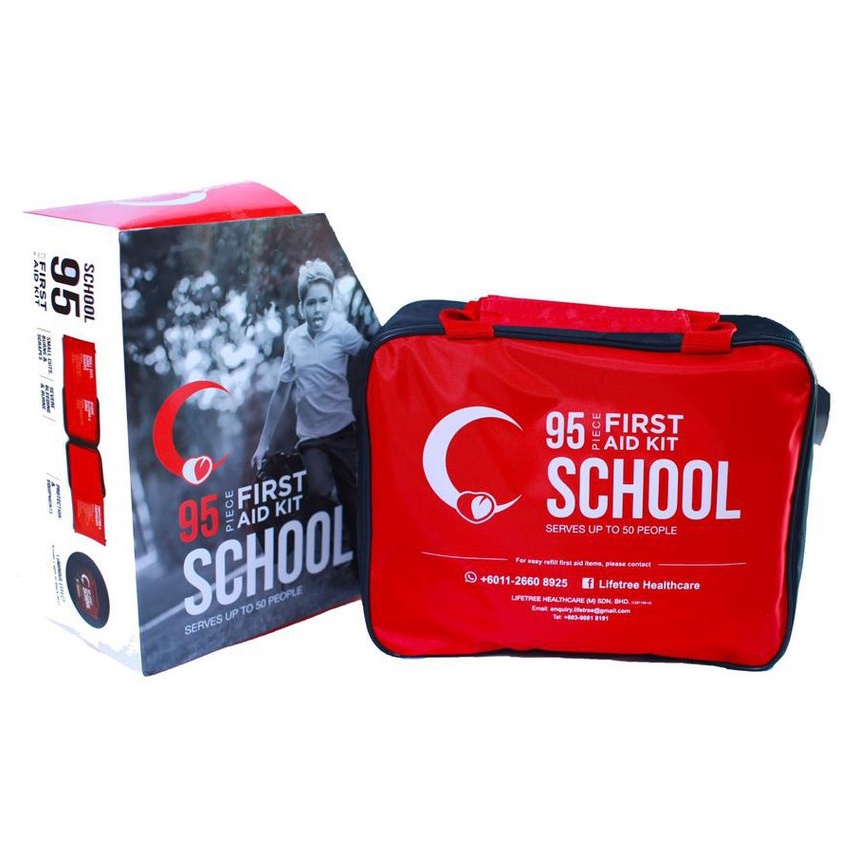 Lifetree School First Aid Kit 95 Pcs (Serve Up To 50 Person) | Shopee ...