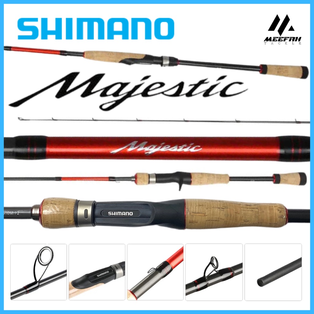 SHIMANO 2020 Majestic Series PVC Pipe - Baitcasting BC / Spinning Fishing  Rod Joran Pancing S66L-2 (Spinning)