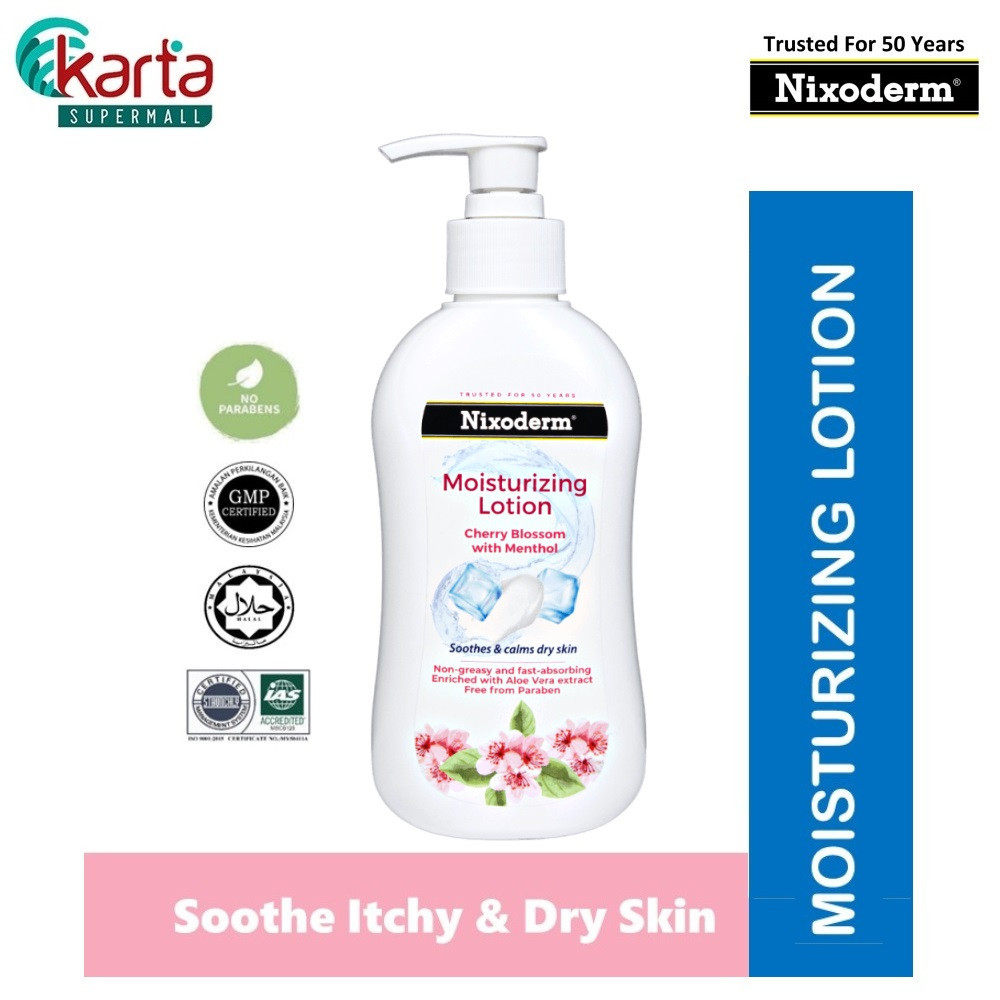 Nixoderm Moisturizing Lotion Cherry Blossom with Menthol 250ml | Shopee ...