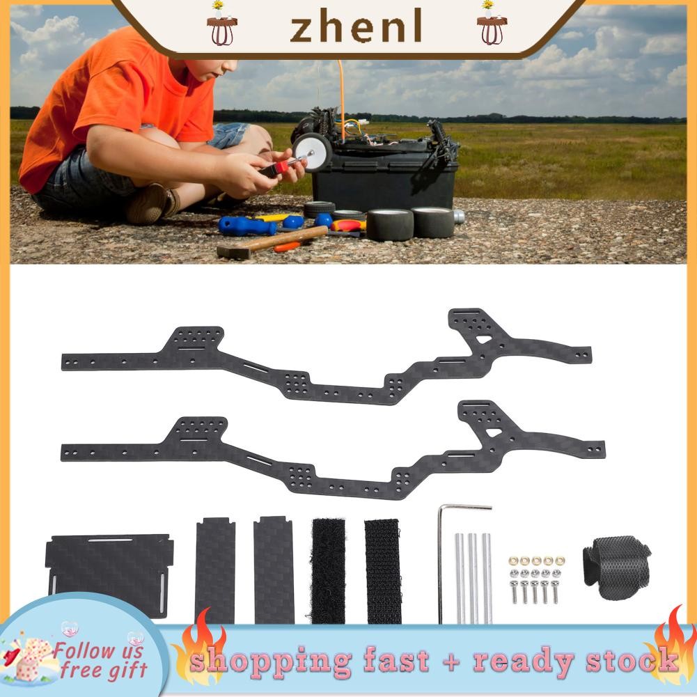 Zhenl RC Car Frame Chassis Kit Carbon Fiber Rails Girder Body Shell for ...