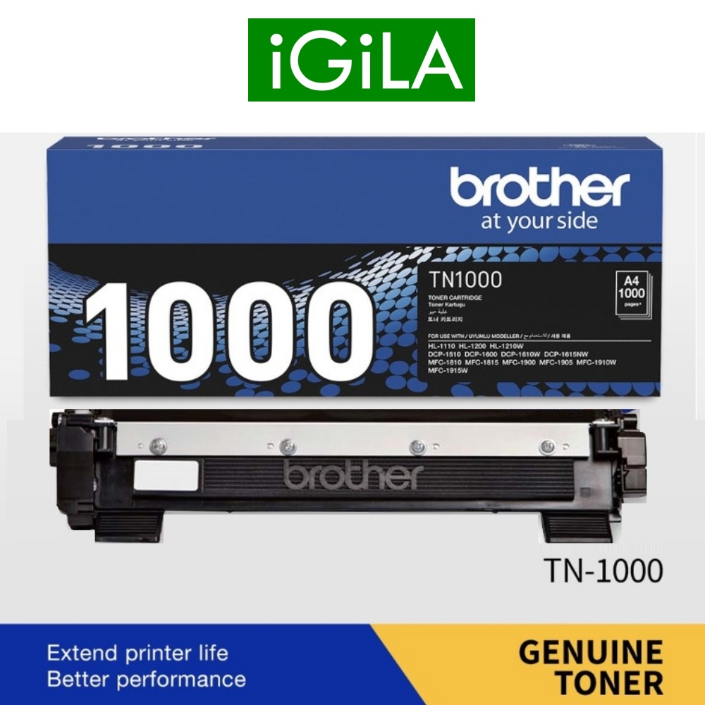 ORIGINAL Brother TN1000 TN-1000 Original Toner Cartridge TN1000 - HL ...