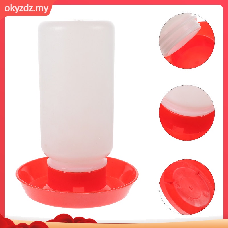 Chicken Feeder Poultry Water Bucket Small Automatic Quail Trough Waterer Feeders Baby Containers