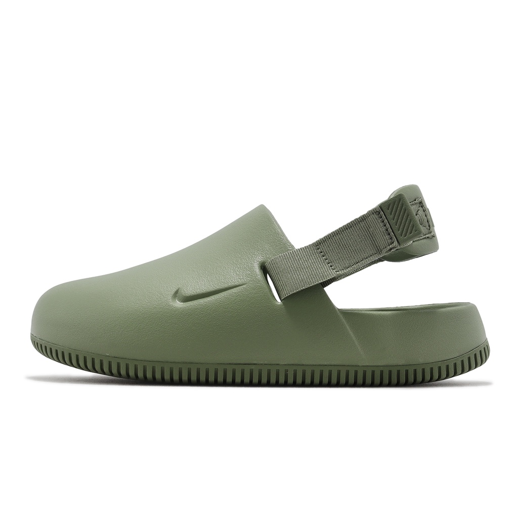 Nike Wmns Calm Mule Shoes Baotou Bread Slippers Thick-Soled Dark Green ...