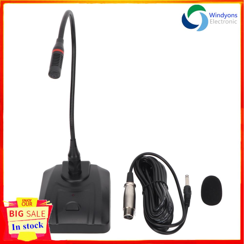 Windyons Desktop Gooseneck Microphone 6.35mm Low Noise Prevent