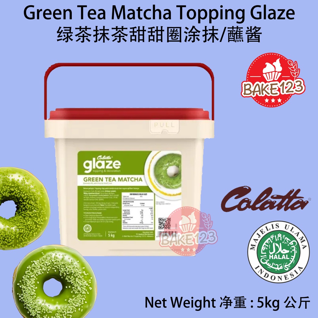 Colatta Green Tea Matcha Topping 5KG Glaze / Green Tea Ala Big Apple 绿茶 ...