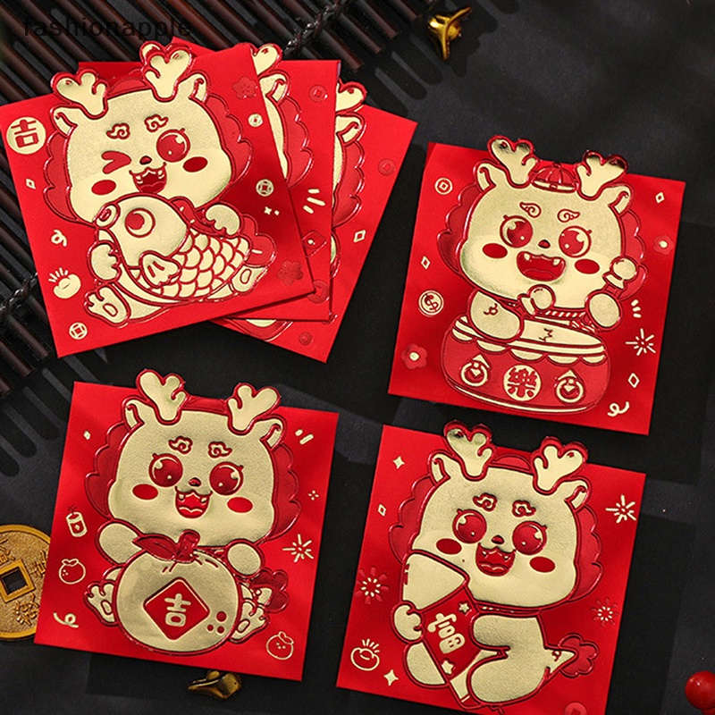 Famy 6pcs Chinese Red Envelopes Dragon Hongbao Lucky Money T