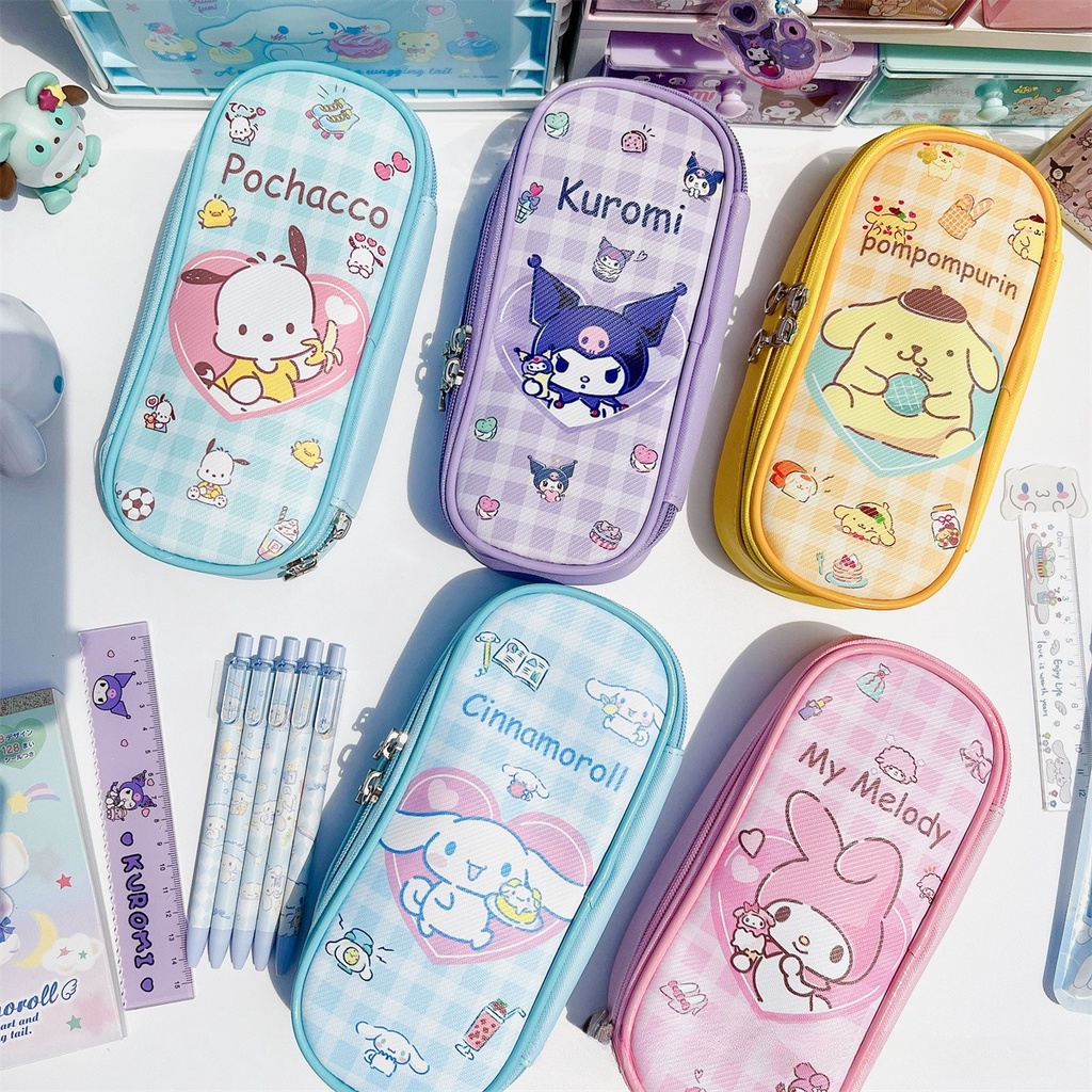 Sanrio Cartoon High Capacity Pencil Case Cute Cartoon Stationery Bag
