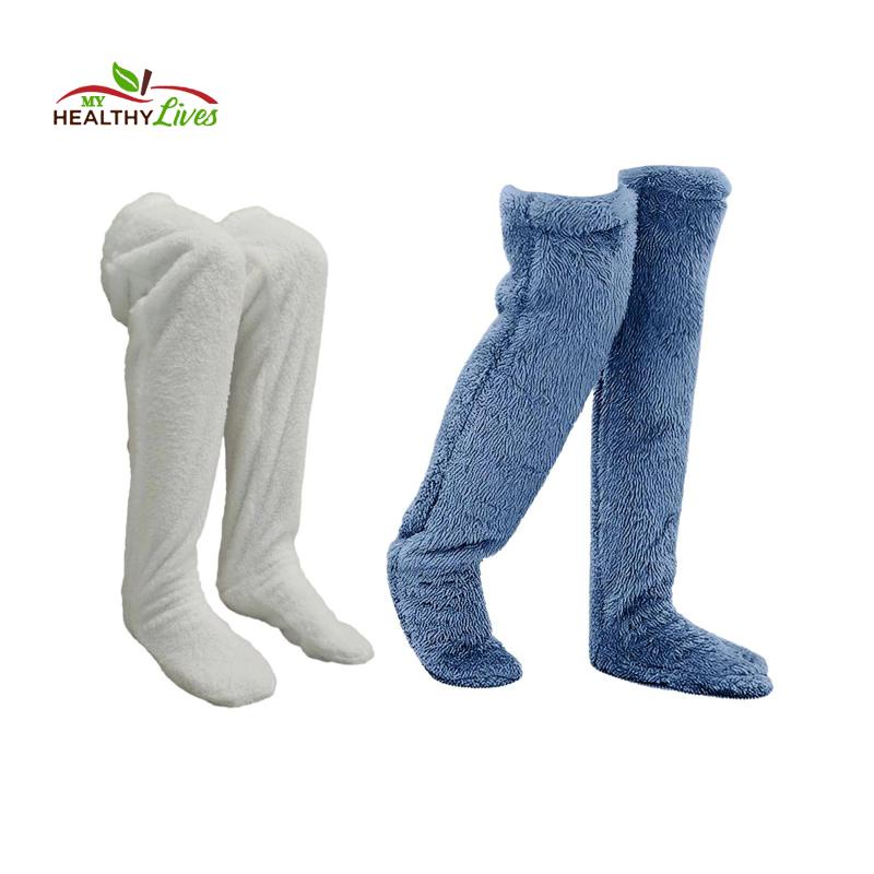 [HtongMY] Plush Leg Warmers Thigh High Socks Thermal Cosplay