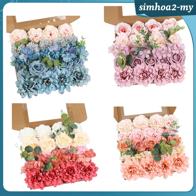 [SimhoaafMY] Artificial Flowers Box Set Flowers Bouquets for Mother's