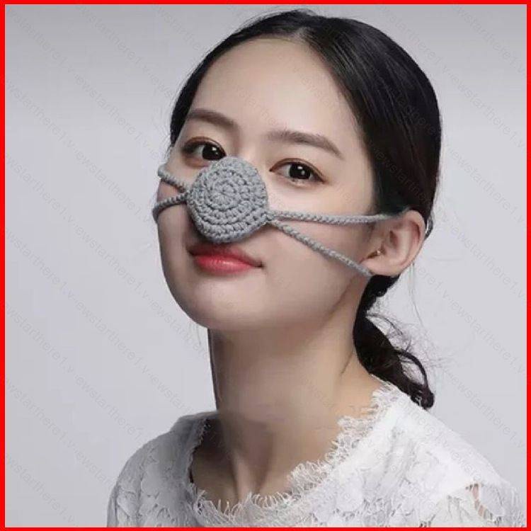 Ere1 nose mask Funny nose hangings Handmade crochet Halloween party