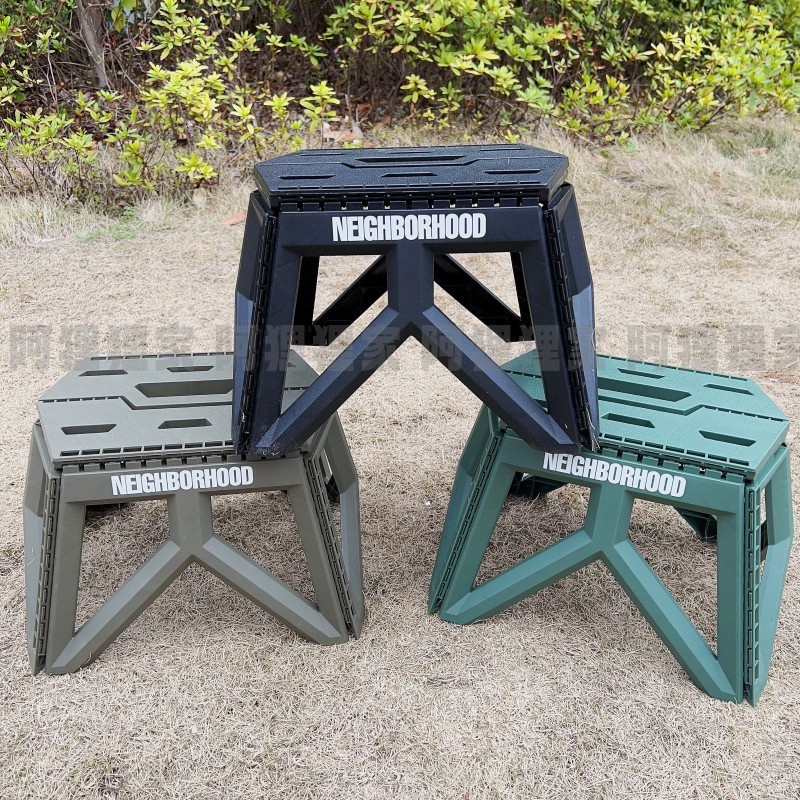 NEIGHBORHOOD Outdoor Camping Folding Chair Low Bench Military