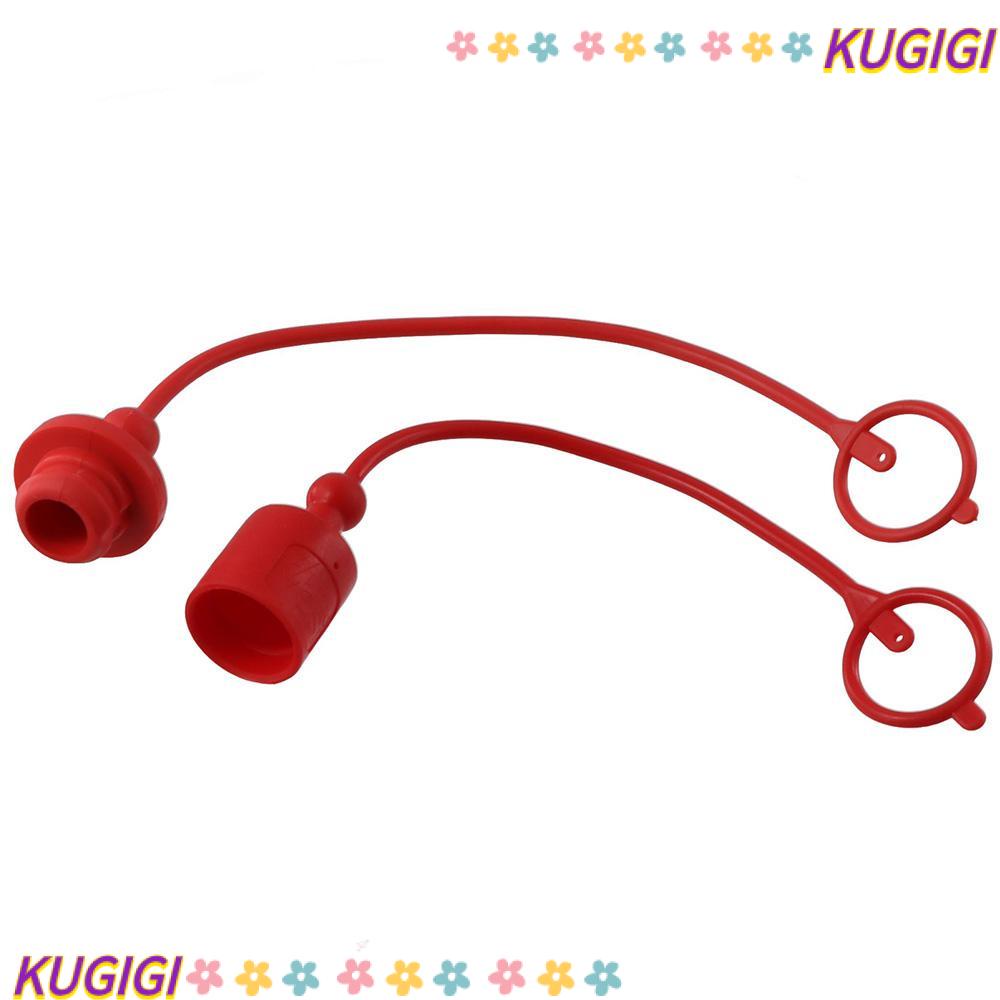 KUGIGI Hydraulic Coupler Dust Cap, Red Plastics Hydraulic Dust Covers