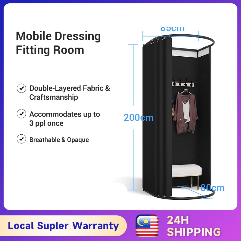 Shopping mall Temporary Mobile Dressing Fitting Room Clothing Store ...