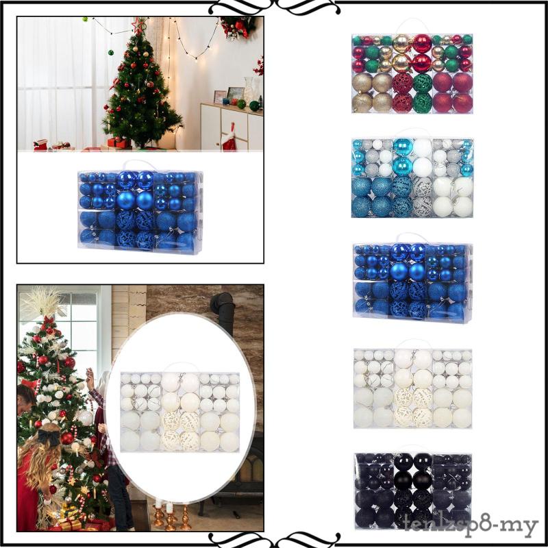 [Tenlzsp8] 100pcs Christmas Baubles Christmas Tree Decorations ...