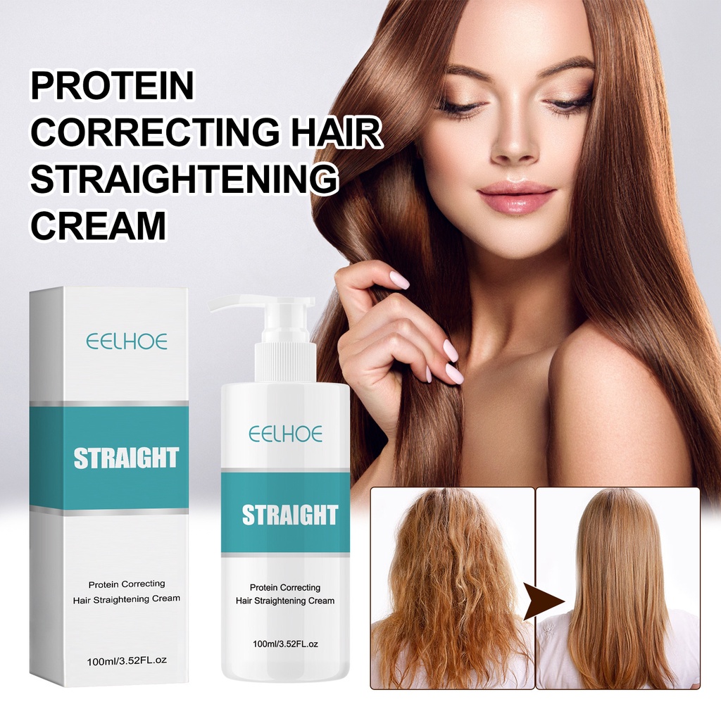 Protein Hair Straightening Cream, 100ml Protein Correcting Hair ...