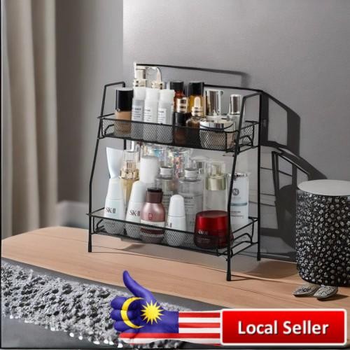 Multifunctional Shelves Double Layer Storage Shelf Desktop Storage Rack  Cosmetic