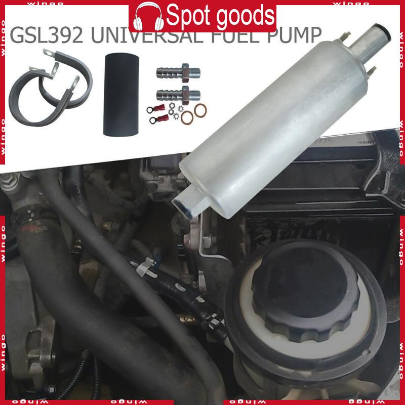 WIN Universal Car 255 LPH Inline External Fuel Pump for Walbro GSL392 Fuel Line High Pressure