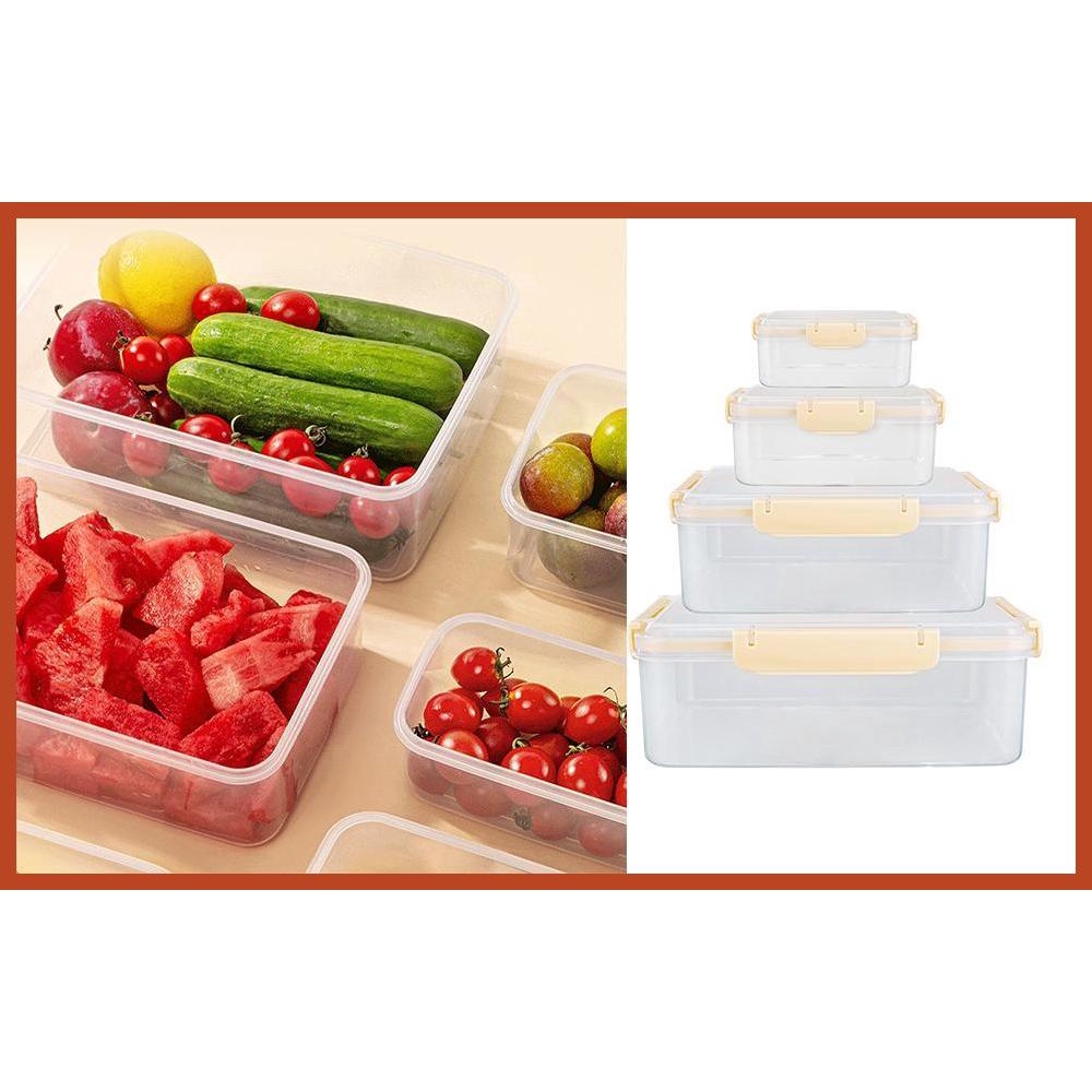 Freezer Storage Box Refrigerator Storage Box with Lid Portable and
