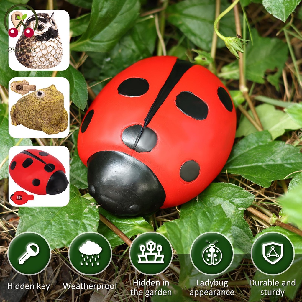 Ladybug Spare Keys Hider Outdoor Weatherproof Key Hiders Fake Animal