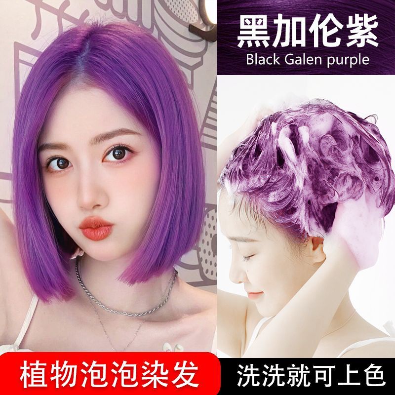 Blackcurrant purple pure natural plant foam hair dye cream dyed in 2023