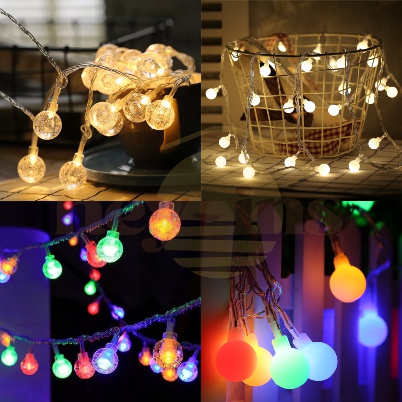 LED Bulb String Light 1.5M/3M Bulb Waterproof Battery Power LED ...