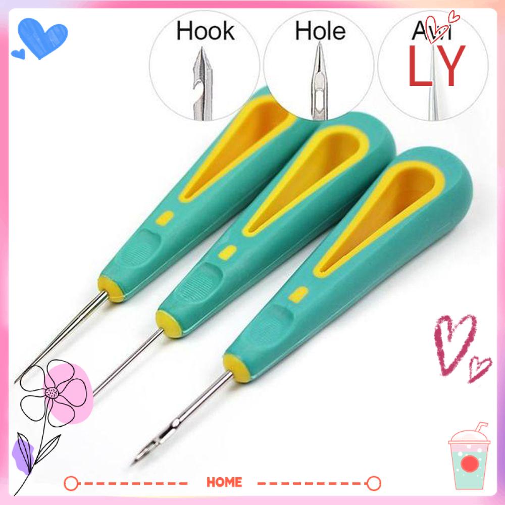 LYHOME Leather Awl Hook Steel Sticher Stitching Taper with Rubber