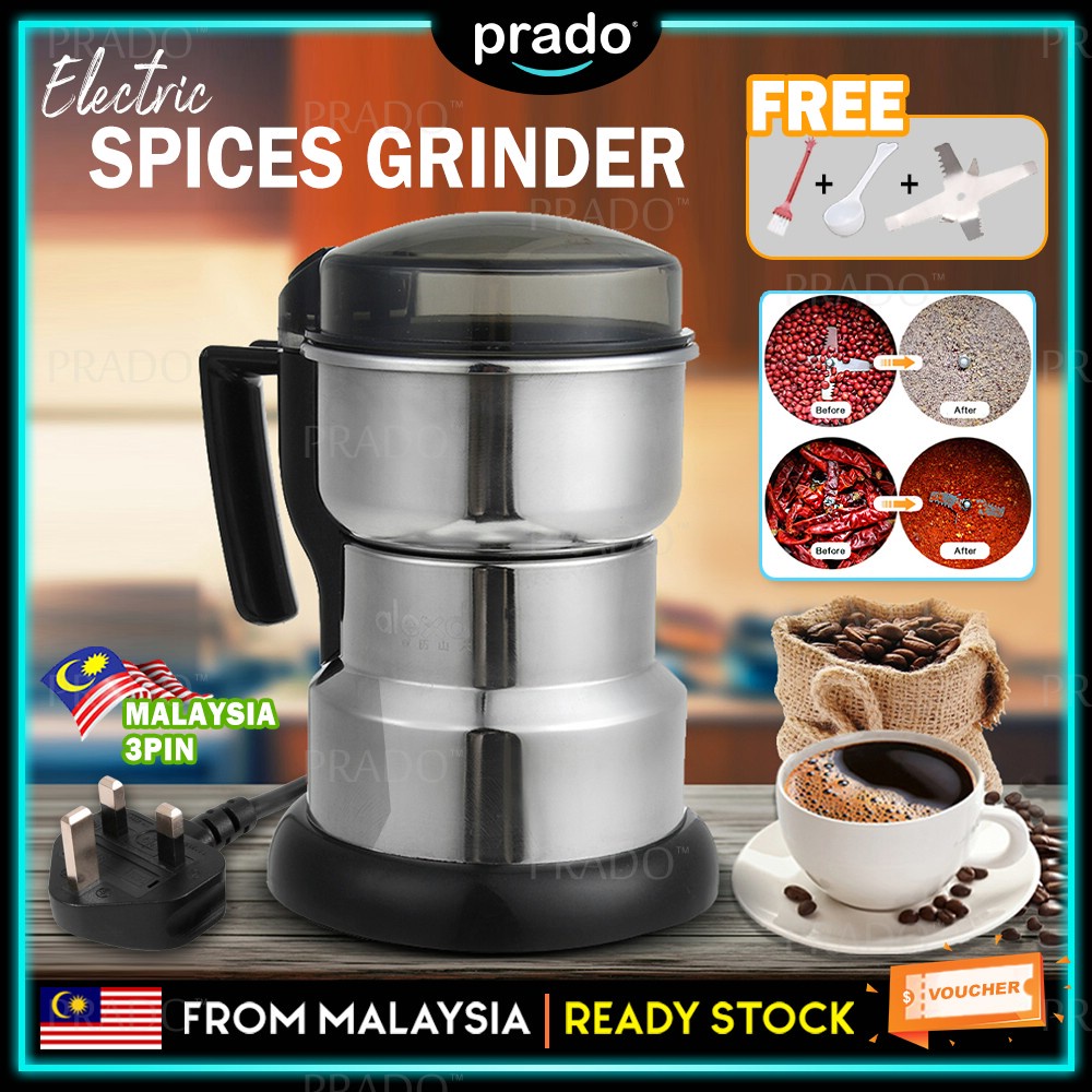 PRADO 400W Stainless Steel Coffee Grinder MSIA 3 Pin Grains Grinder ...